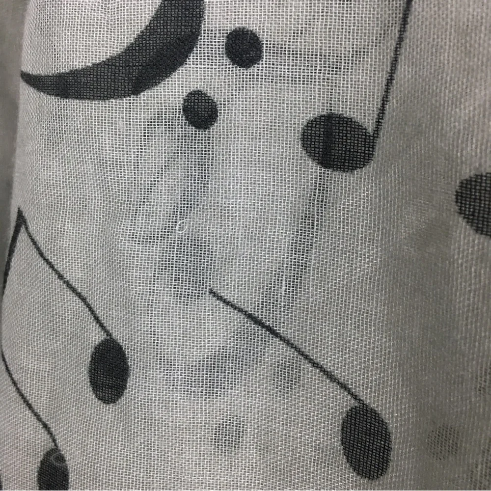 TORRID Scarf Music Notes Sheer & Knit Chunky Grey Infinity Warm Cozy Lot of 2